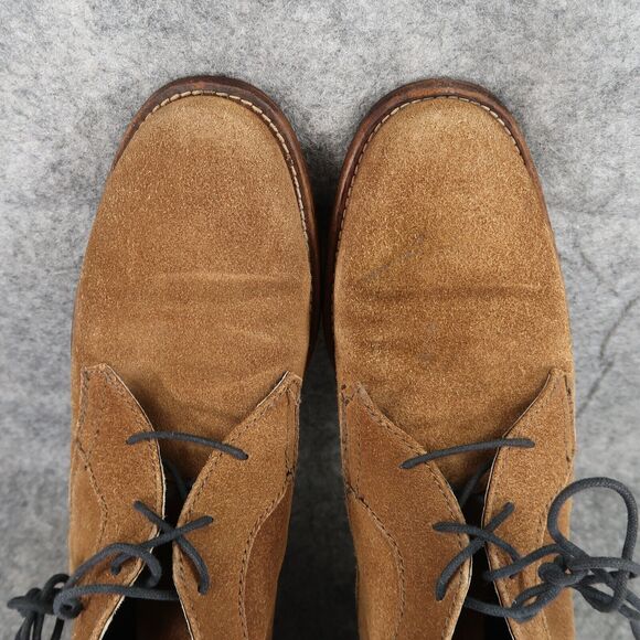 JD Fisk Shoes Mens 8 Boots Leather Casual Classic Brown Derby Chukka Lace Up Mid - Picture 7 of 15